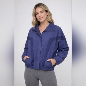 Giacca Sport Blue Lightweight Zip Jacket | Vintage Athleisure | Size Small